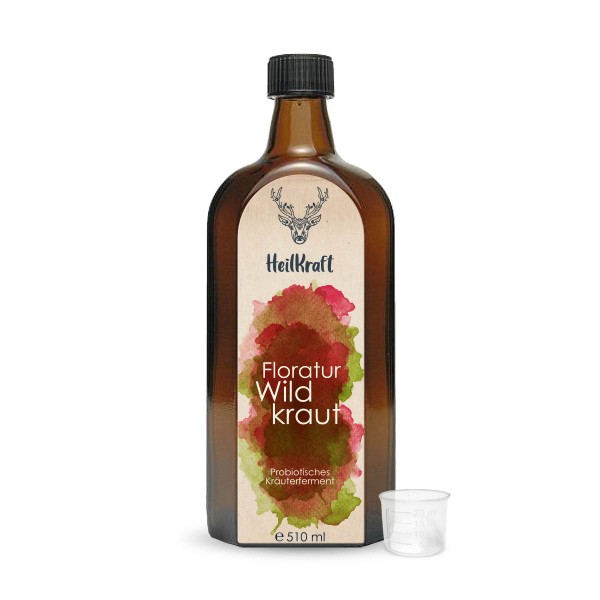 Heilkraft Floratur Wildkraut - Probiotisches 12-Kräuter-Ferment 510 ml