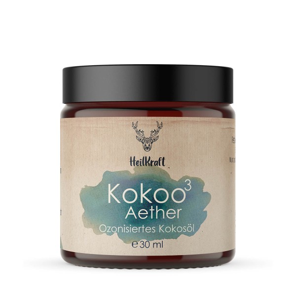 Heilkraft Kokoo³ Aether- Ozonisiertes Kokosöl + Ätherische Öle 30 ml