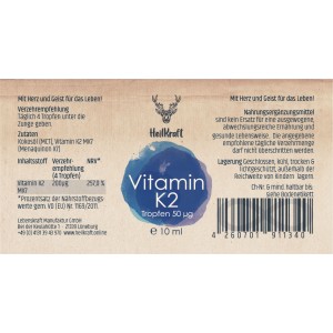Heilkraft Vitamin K2 MK7 Tropfen 50 µ