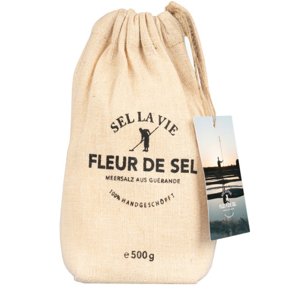 Sel la vie - Fleur de Sel 500 g. im Jutebeutel