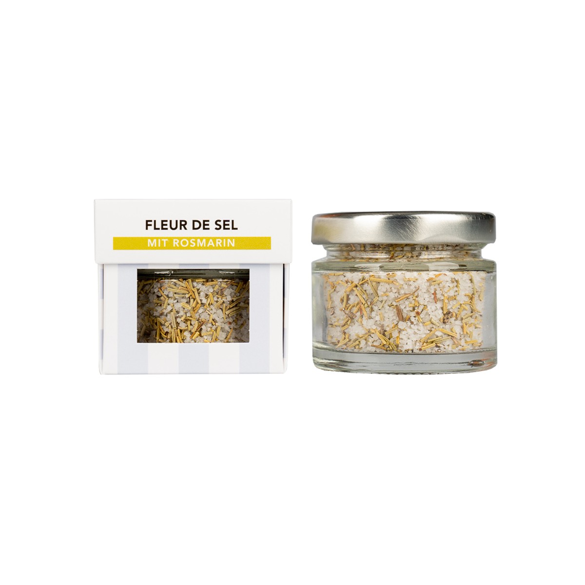 Bio Fleur de Sel mit Rosmarin 30 g box
