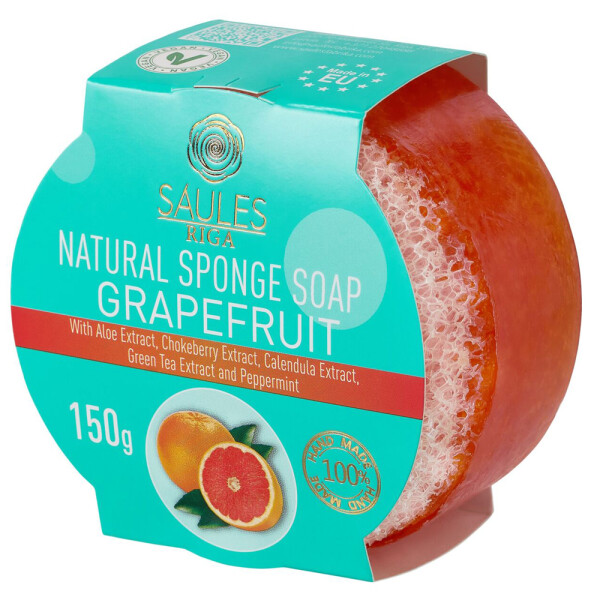 Saules Fabrika Schwammseife 150 g - Grapefruit