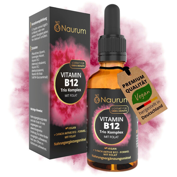 Naurum Vitamin B12 Trio Komplex mit Folat 50 ml