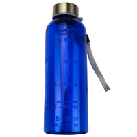 Meerkraft Wasserflasche mit isotonischer Messskala 500 ml - Blau