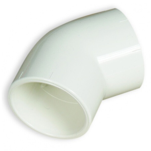 Winkel 45° Ø 50 mm weiß