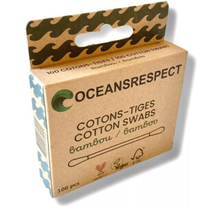 Oceanrespect Bambus Wattestäbchen - 100 Stück