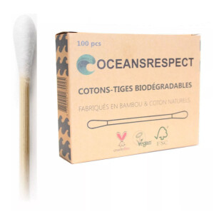 Oceanrespect Bambus Wattestäbchen - 100 Stück