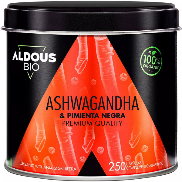 Aldous Bio Ashwagandha mit Bio-Schwarzpfeffer 250 Kapseln