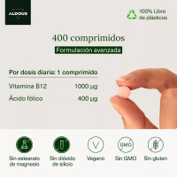 Aldous Bio Vitamin B12 mit Folsäure - 400 Tabletten