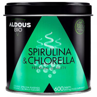 Aldous Bio Spirulina und Chlorella Aldous Bio 600 Tabletten