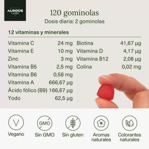 Aldous Bio Multivitamine Brombeergeschmack - 120 Gummibärchen