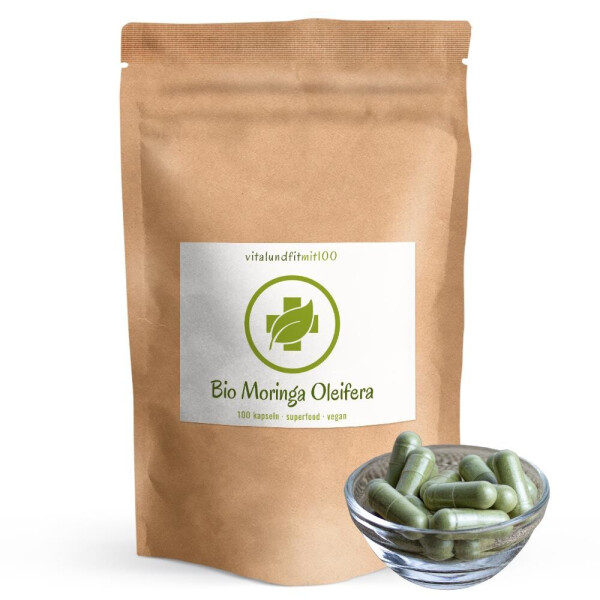VitalundFit Bio Moringa Oleifera Kapseln 100 Stück