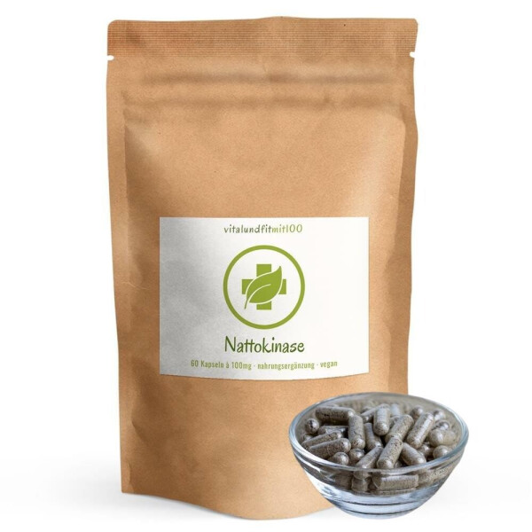 VitalundFit Nattokinase Kapseln (20.000 FU/g) 60 Stück