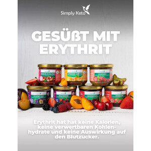 Simply Keto Erdbeer Fruchtaufstrich mit Erythrit 230g