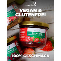 Simply Keto Erdbeer Fruchtaufstrich mit Erythrit 230g