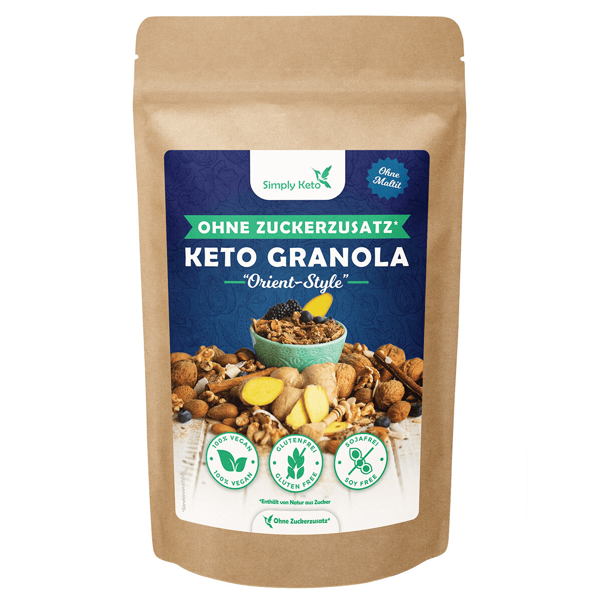 Simply Keto Salz-Karamell Knusper Granola 250g