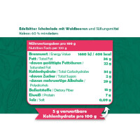 Simply Keto Keto Edelbitter Schokoladentafel mit Waldbeeren 125g