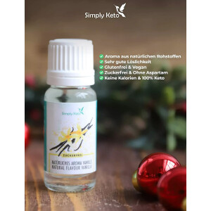 Simply Keto Natürliches VANILLE Aroma Zuckerfrei 10 ml