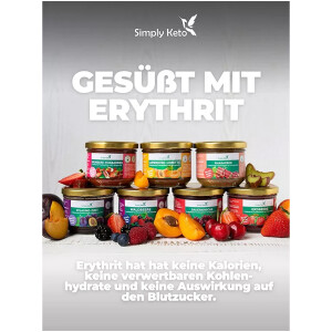 Simply Keto Waldbeer Fruchtaufstrich mit Erythrit 230 g