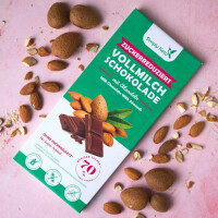 Simply Keto Zuckerreduzierte Vollmilch Schokoladentafel mit Mandeln 125g