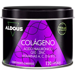Aldous Bio Hydrolysiertes Kollagen mit Hyaluronsäure, Coenzym Q10, Zink und Vitaminen - 120 Kapseln