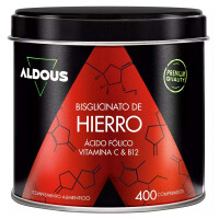 Aldous Bio Eisenpräparat 28 mg + Vitamin C, B12 und Folsäure - 400 Tabletten