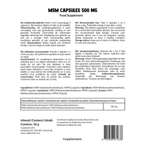 Cupplement – MSM-Kapseln 60 Kapseln