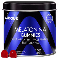 Aldous Bio Melatonin-Gummis mit Tryptophan, Baldrian und Vitamin B6 120 Stück