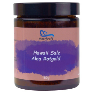 Meerkraft Hawaii Meersalz Alea Rotgold 1-2 mm im Glas 180g