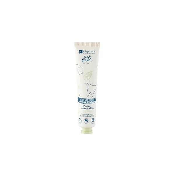 La Saponaria WonderWhite Zahnpasta Minze & Holzkohle - ohne Fluorid 75 ml