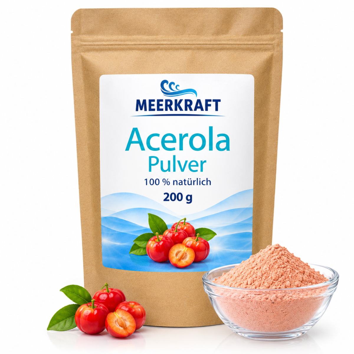 Meerkraft Acerola Pulver 200 g box