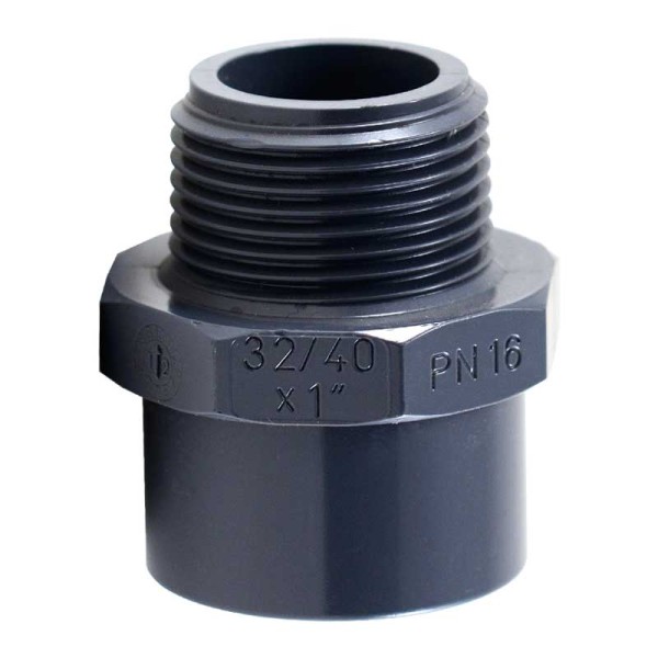PVC Gewindestück Ø25mm-1"