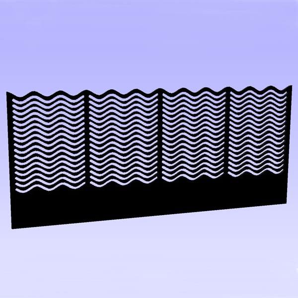 Ocean Wave Überlaufkamm 320 x 150 mm