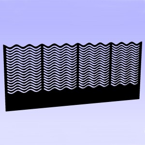 Ocean Wave Überlaufkamm 480 x 150 mm