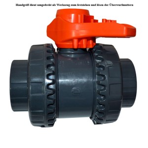 Profi Industrie Kugelhahn Easyfit Rot EPDM 25mm