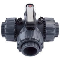 Fip PVC-U 3-Wege Kugelhahn 20mm, L-Bohrung