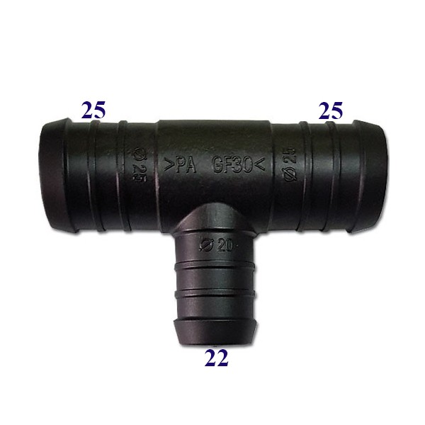 T-Stück Reduzierer 25-25/22 mm