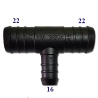 T-Stück Reduzierer 22 / 16 mm