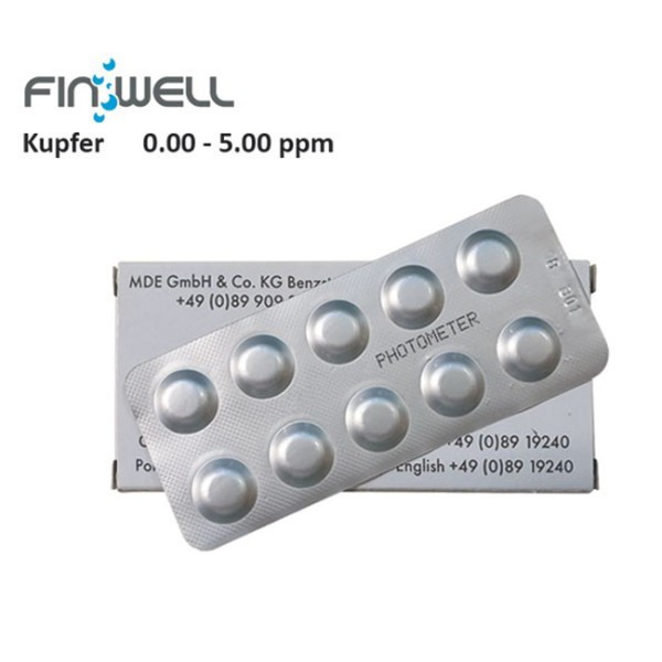 Finwell Reagenz Kupfer 10 Tabletten